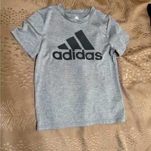 Adidas Gray Short Sleeve Tee - dri fit - youth small